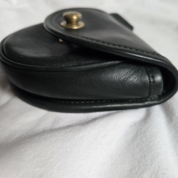 Rare Authentic Vintage Coach Mini Belt Bag in Dark Forest Green - Picture 6 of 8